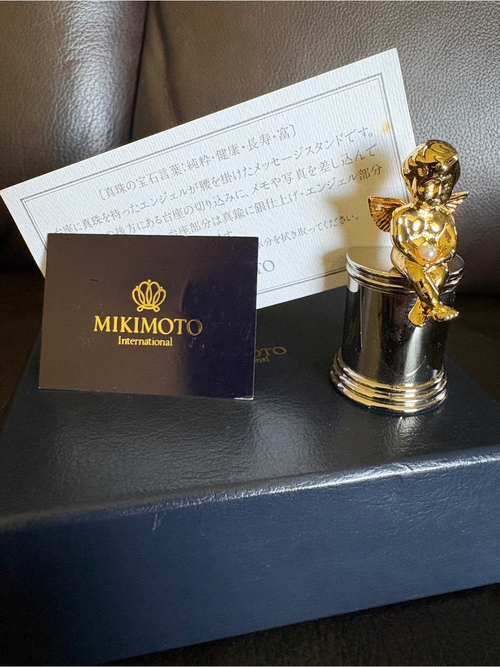 Mikimoto Angel PEARL Card Holder - Original Japan Presentation Box.
With Papers.